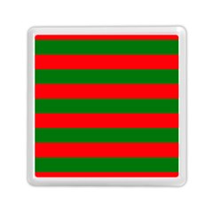 Red And Green Christmas Cabana Stripes Memory Card Reader (square)  by PodArtist