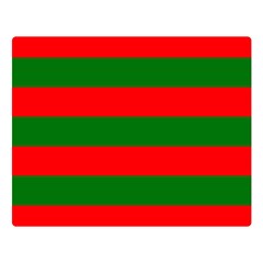 Red And Green Christmas Cabana Stripes Double Sided Flano Blanket (large)  by PodArtist