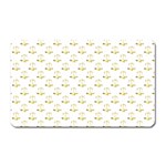 Gold Scales Of Justice on White Repeat Pattern All Over Print Magnet (Rectangular) Front