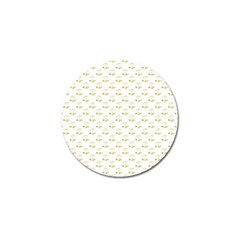 Gold Scales Of Justice On White Repeat Pattern All Over Print Golf Ball Marker by PodArtist