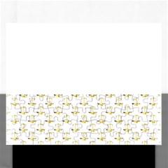 Gold Scales Of Justice on White Repeat Pattern All Over Print Rectangular Jigsaw Puzzl