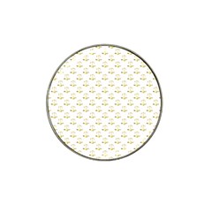 Gold Scales Of Justice On White Repeat Pattern All Over Print Hat Clip Ball Marker (4 Pack) by PodArtist