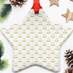 Gold Scales Of Justice on White Repeat Pattern All Over Print Star Ornament (Two Sides) Back