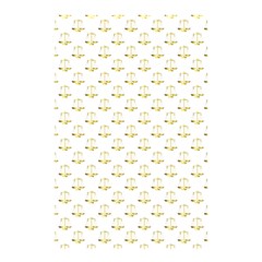 Gold Scales Of Justice on White Repeat Pattern All Over Print Shower Curtain 48  x 72  (Small) 