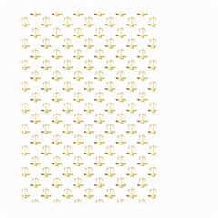 Gold Scales Of Justice on White Repeat Pattern All Over Print Large Garden Flag (Two Sides)