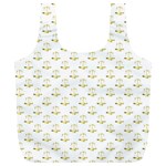 Gold Scales Of Justice on White Repeat Pattern All Over Print Full Print Recycle Bags (L)  Back