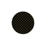 Gold Scales Of Justice on Black Repeat Pattern All Over Print  Golf Ball Marker (10 pack) Front