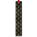 Gold Scales Of Justice on Black Repeat Pattern All Over Print  Large Book Marks Front