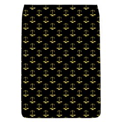 Gold Scales Of Justice On Black Repeat Pattern All Over Print  Flap Covers (s)  by PodArtist