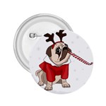 Pug Xmas 2.25  Buttons Front