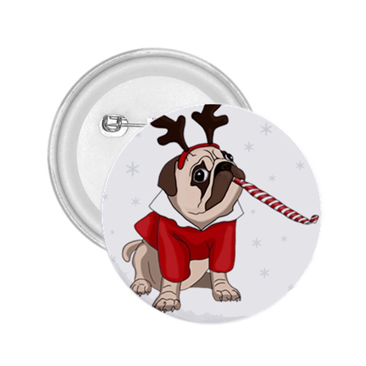 Pug Xmas 2.25  Buttons