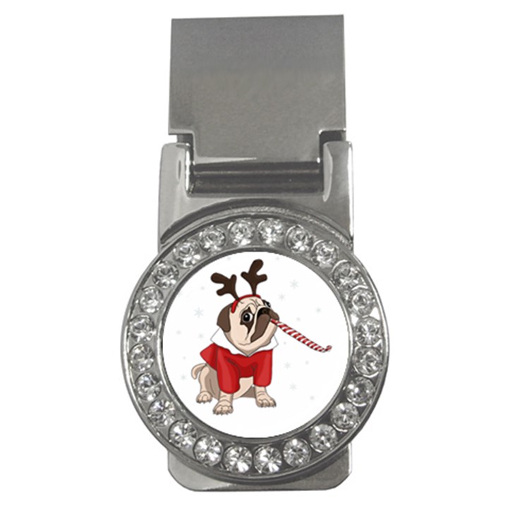 Pug Xmas Money Clips (CZ) 