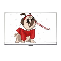 Pug Xmas Business Card Holders by Valentinaart