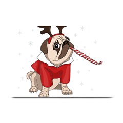 Pug Xmas Plate Mats by Valentinaart