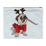 Pug Xmas Cosmetic Bag (XL) Back