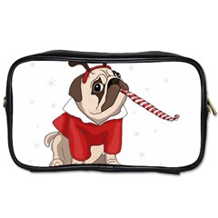 Pug Xmas Toiletries Bags 2-side by Valentinaart