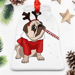 Pug Xmas Ornament (bell) by Valentinaart