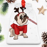 Pug Xmas Ornament (Bell) Front