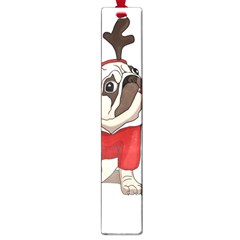 Pug Xmas Large Book Marks by Valentinaart