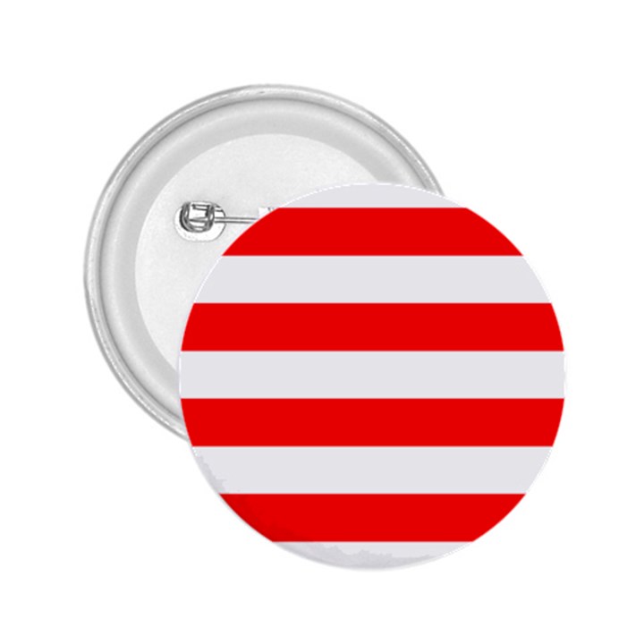 Christmas Red and White Cabana Stripes 2.25  Buttons