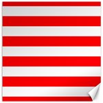 Christmas Red and White Cabana Stripes Canvas 16  x 16   15.2 x15.41  Canvas - 1