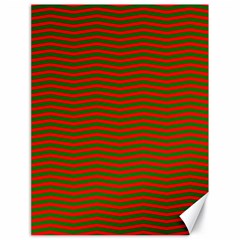 Christmas Red And Green Chevron Zig Zag Stripes Canvas 18  X 24   by PodArtist