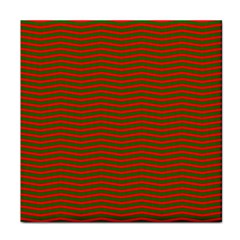 Christmas Red And Green Chevron Zig Zag Stripes Face Towel by PodArtist