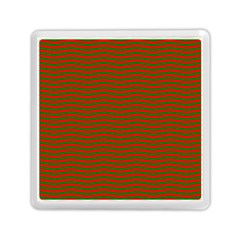 Christmas Red And Green Chevron Zig Zag Stripes Memory Card Reader (square) 