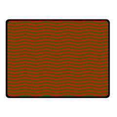 Christmas Red And Green Chevron Zig Zag Stripes Double Sided Fleece Blanket (small)  by PodArtist