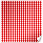 Large Christmas Red and White Gingham Check Plaid Canvas 20  x 20   19 x19.27  Canvas - 1