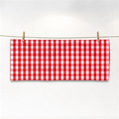 Large Christmas Red and White Gingham Check Plaid Cosmetic Storage Cases