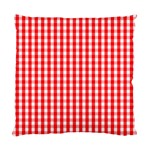 Large Christmas Red and White Gingham Check Plaid Standard Cushion Case (One Side) Front