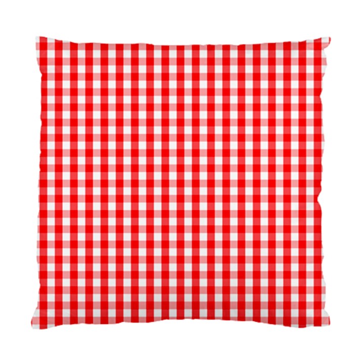 Large Christmas Red and White Gingham Check Plaid Standard Cushion Case (One Side)