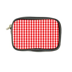 Large Christmas Red And White Gingham Check Plaid Coin Purse by PodArtist