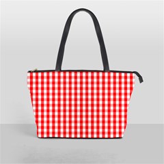 Large Christmas Red and White Gingham Check Plaid Shoulder Handbags