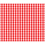 Large Christmas Red and White Gingham Check Plaid Deluxe Canvas 14  x 11  14  x 11  x 1.5  Stretched Canvas