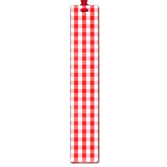 Large Christmas Red and White Gingham Check Plaid Large Book Marks