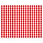 Large Christmas Red and White Gingham Check Plaid Double Sided Flano Blanket (Medium)  60 x50  Blanket Front