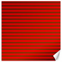 Christmas Red And Green Bedding Stripes Canvas 12  X 12   by PodArtist