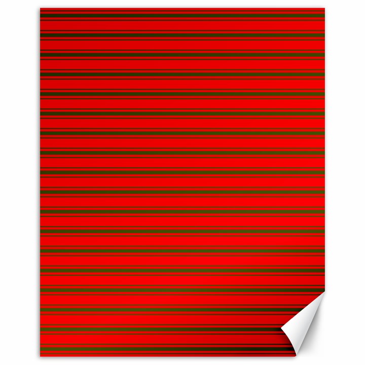 Christmas Red and Green Bedding Stripes Canvas 16  x 20  