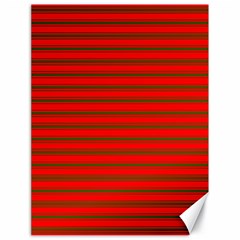 Christmas Red And Green Bedding Stripes Canvas 18  X 24   by PodArtist