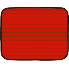 Christmas Red And Green Bedding Stripes Double Sided Fleece Blanket (mini)  by PodArtist