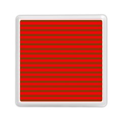 Christmas Red And Green Bedding Stripes Memory Card Reader (square)  by PodArtist