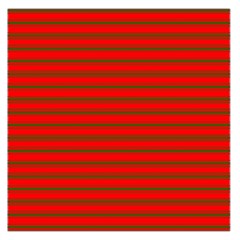 Christmas Red And Green Bedding Stripes Large Satin Scarf (square) by PodArtist