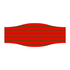 Christmas Red And Green Bedding Stripes Stretchable Headband by PodArtist