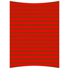 Christmas Red And Green Bedding Stripes Back Support Cushion by PodArtist