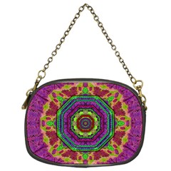 Mandala In Heavy Metal Lace And Forks Chain Purses (one Side)  by pepitasart