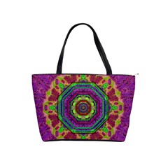 Mandala In Heavy Metal Lace And Forks Shoulder Handbags by pepitasart