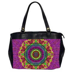 Mandala In Heavy Metal Lace And Forks Office Handbags (2 Sides)  by pepitasart