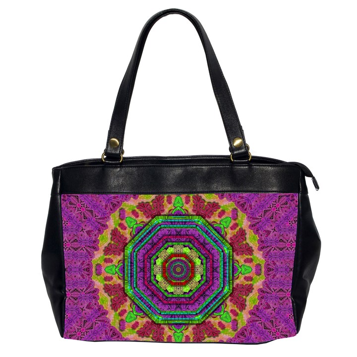 Mandala In Heavy Metal Lace And Forks Office Handbags (2 Sides) 